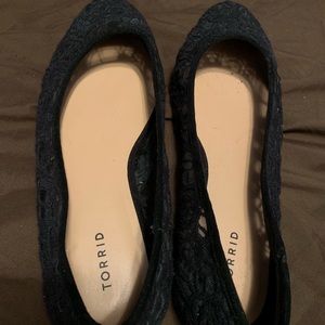 Black Lacy Slip on shoes